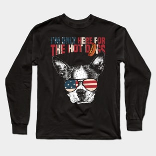 Boston Terrier Shirt Funny 4th of July Long Sleeve T-Shirt